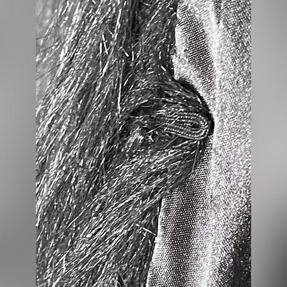 Donna Salyers Fabulous Furs Black Faux Fur Mid Length Coat Size Medium - Picture 5 of 6